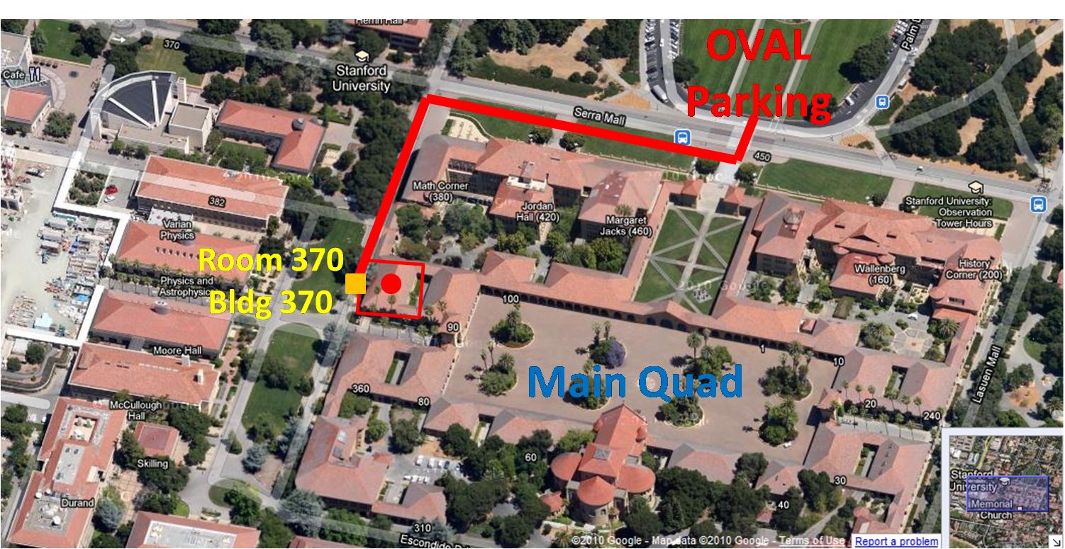 Map of Stanford Campus from Oval
