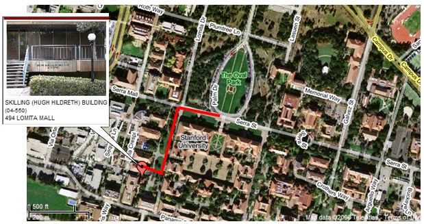 Map of Stanford Campus from Oval